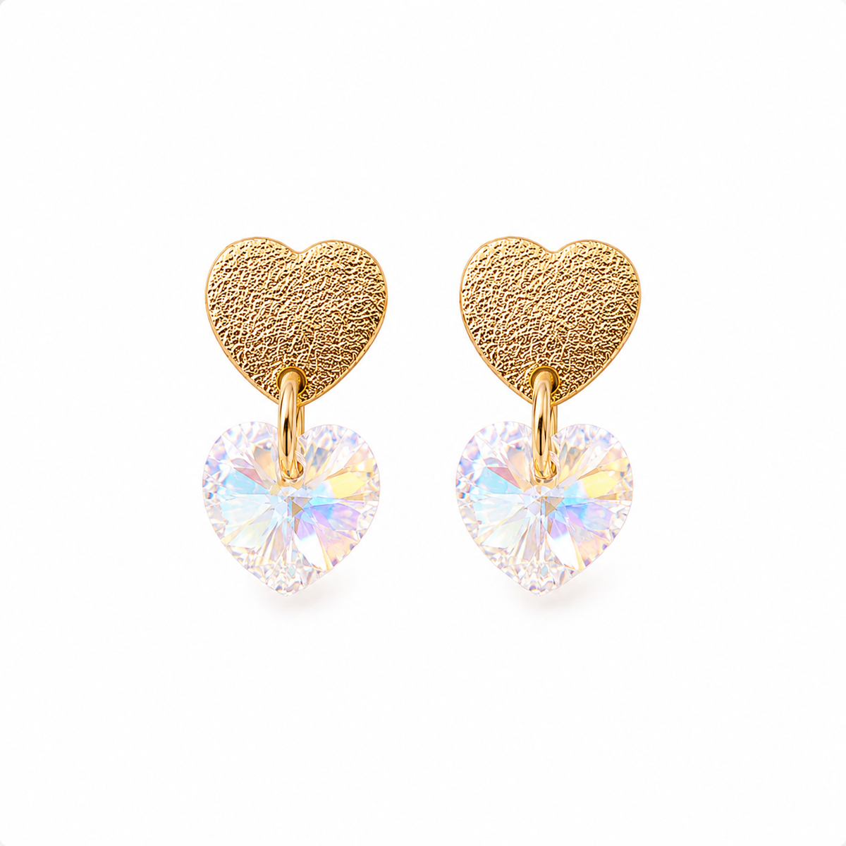 Aros Corazón Cristal