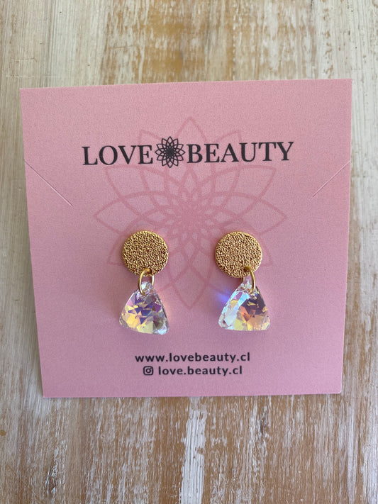 Aros cristal triangular